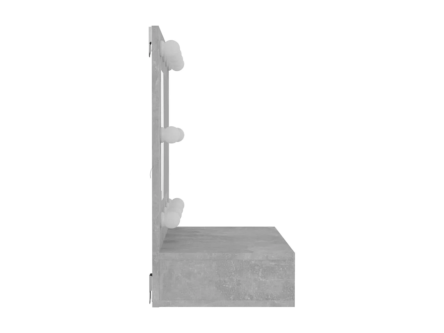Spiegelkast met LED-verlichting 60x31,5x62 cm betongrijs