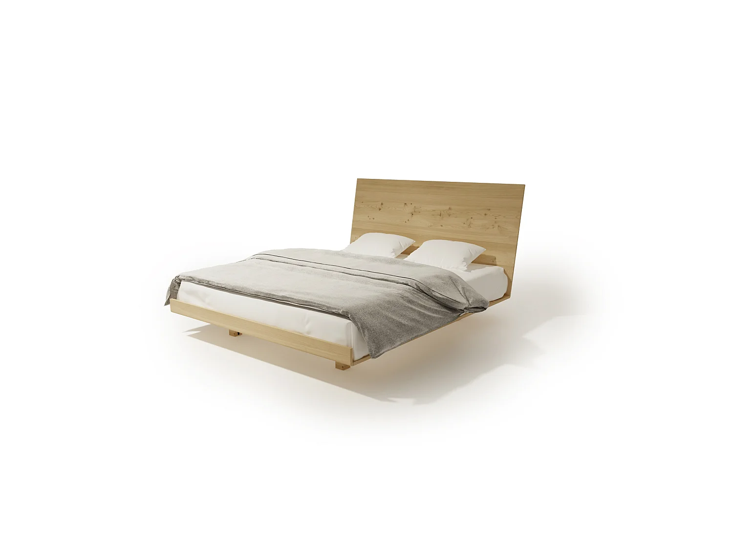 Lit Double VUELO THREE 200x200 cm bois de chêne massif