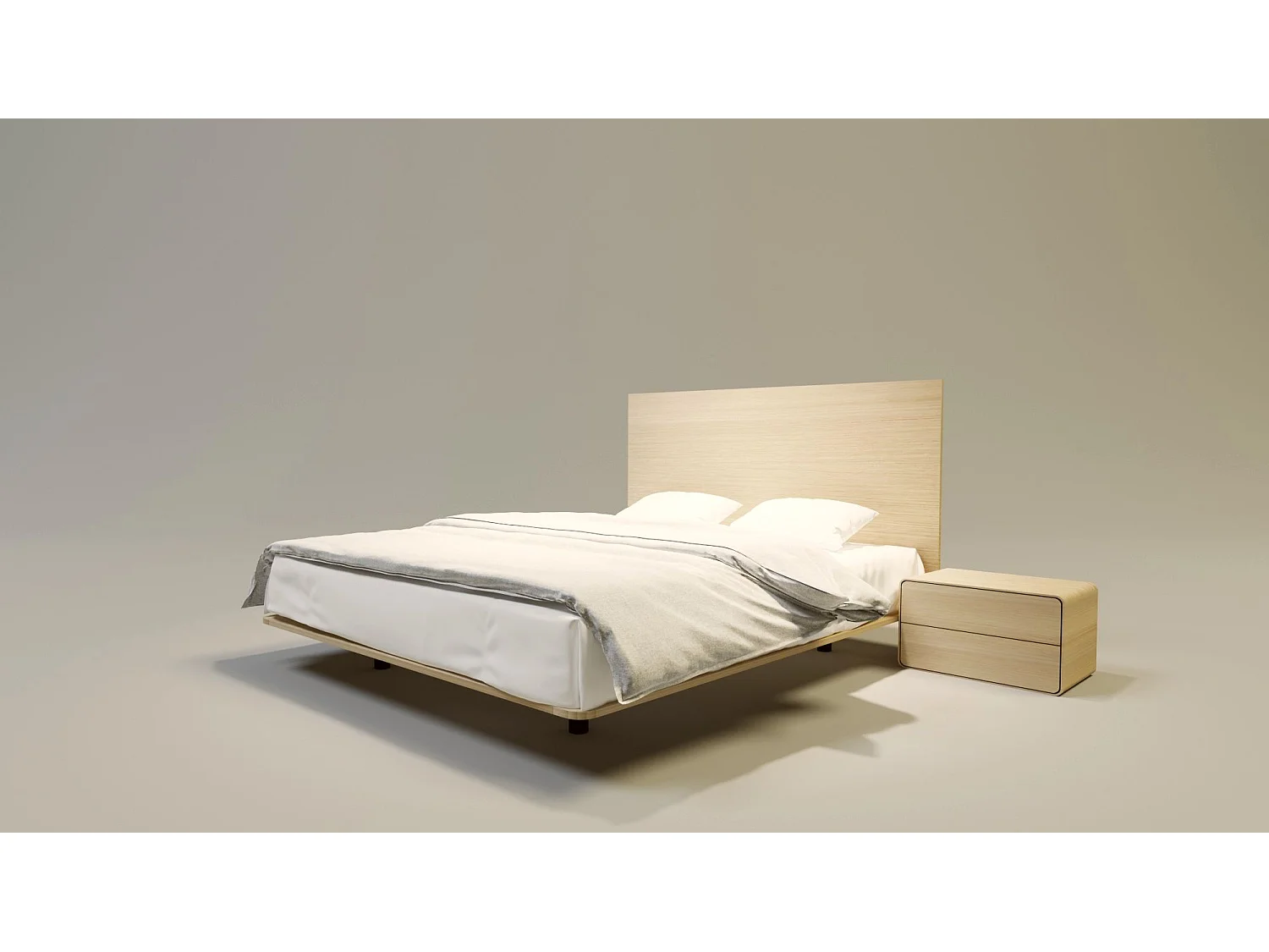 Bed SONAR THREE 120x200 cm Massief eikenhout