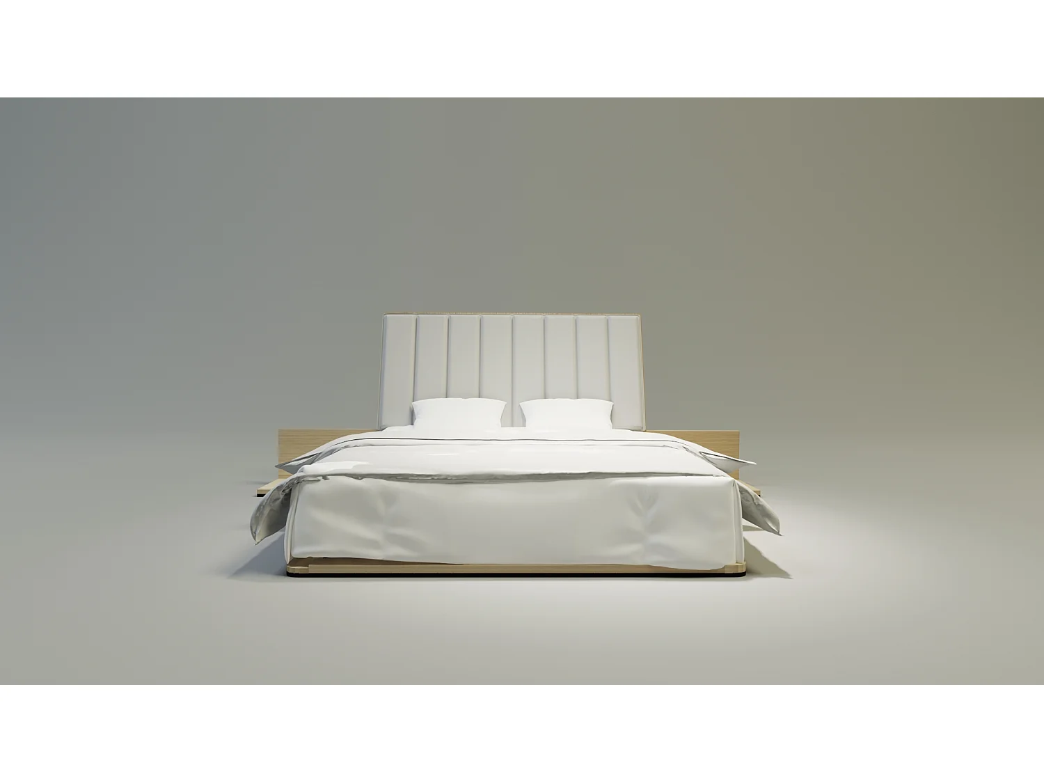 Bett KREON TWO 120x200 cm Gepolstert - Massivholz Eiche