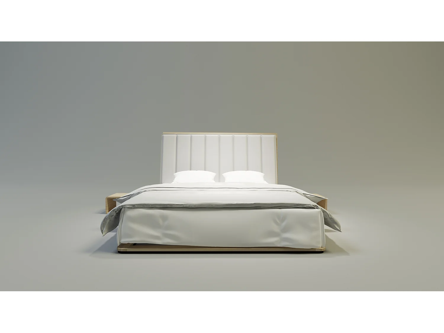 Cama Doble UNIKO TWO 120x200 cm Capitoné - madera de roble macizo