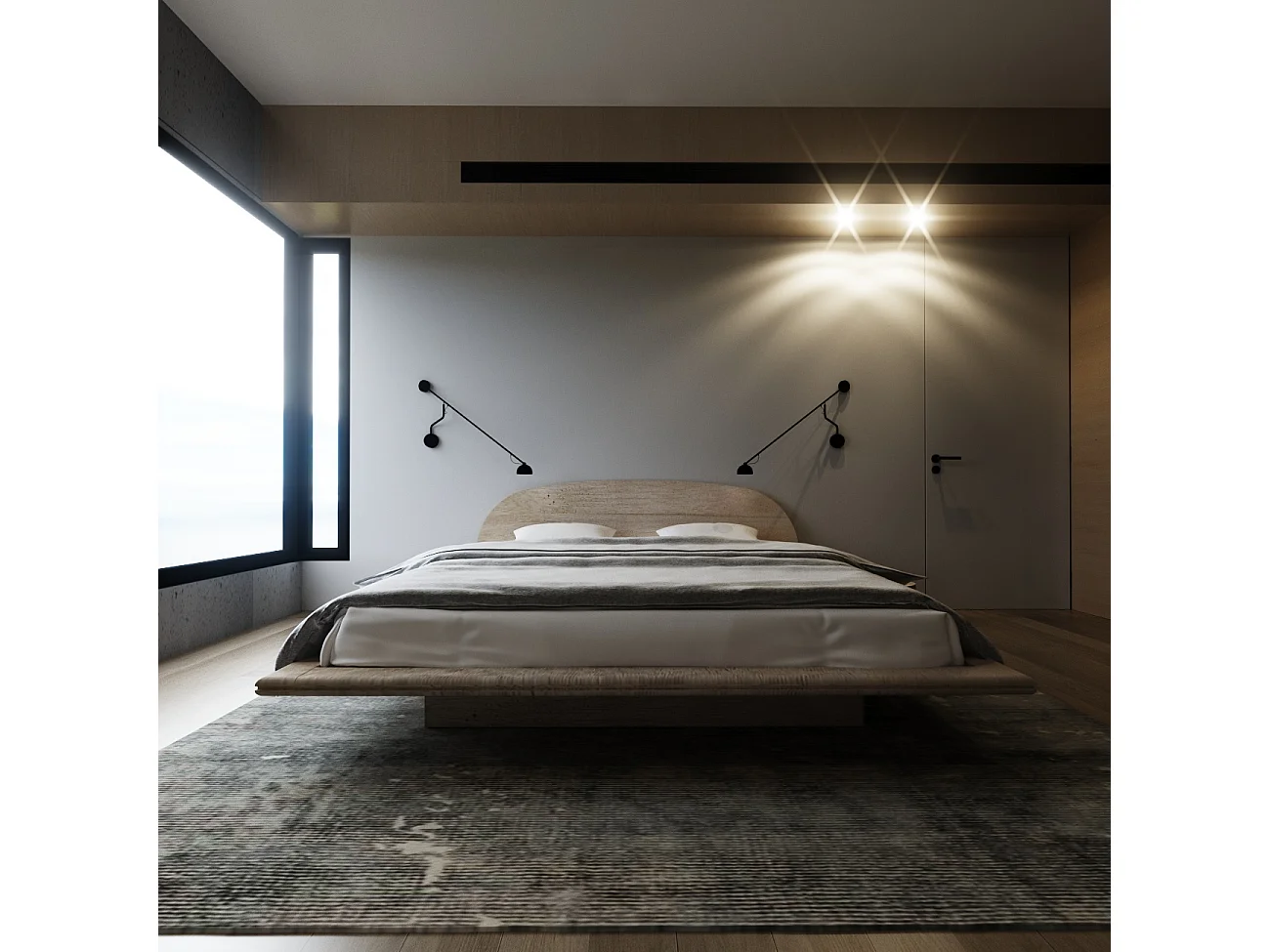 Bed SPACE 120x200 cm Massief eikenhout