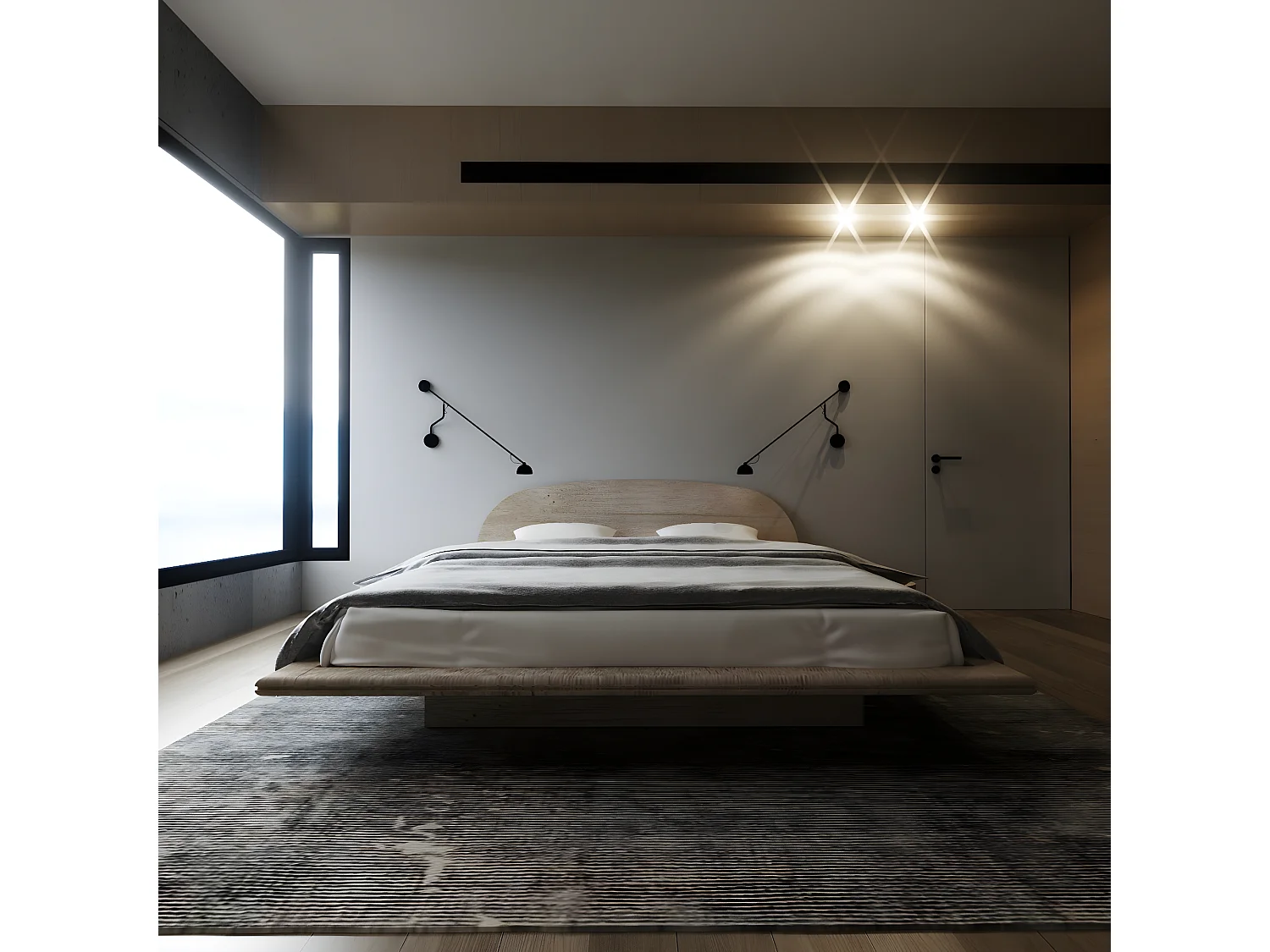 Bett SPACE 140x200 cm Massivholz Eiche