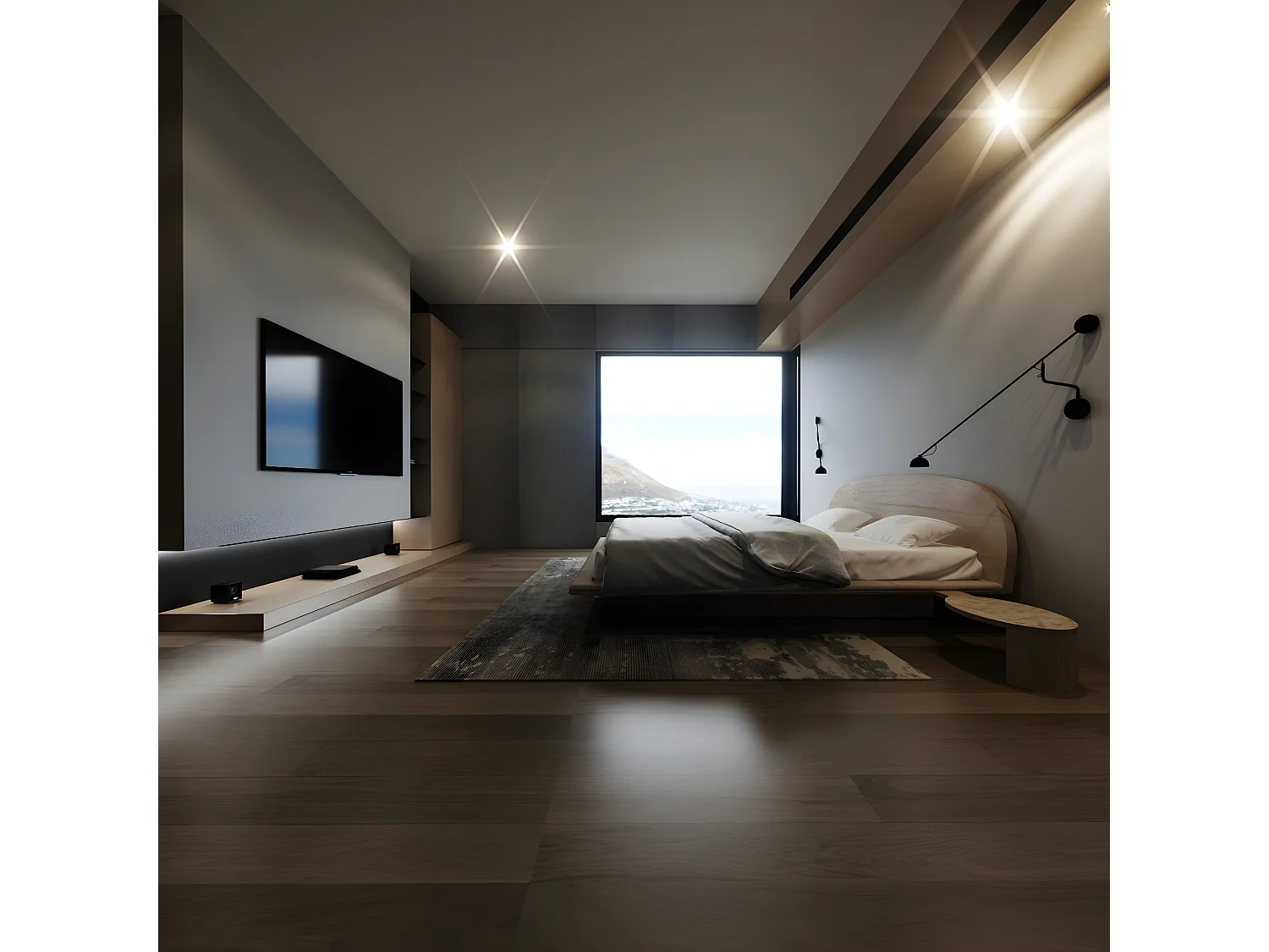 Bed SPACE 140x200 cm Massief eikenhout