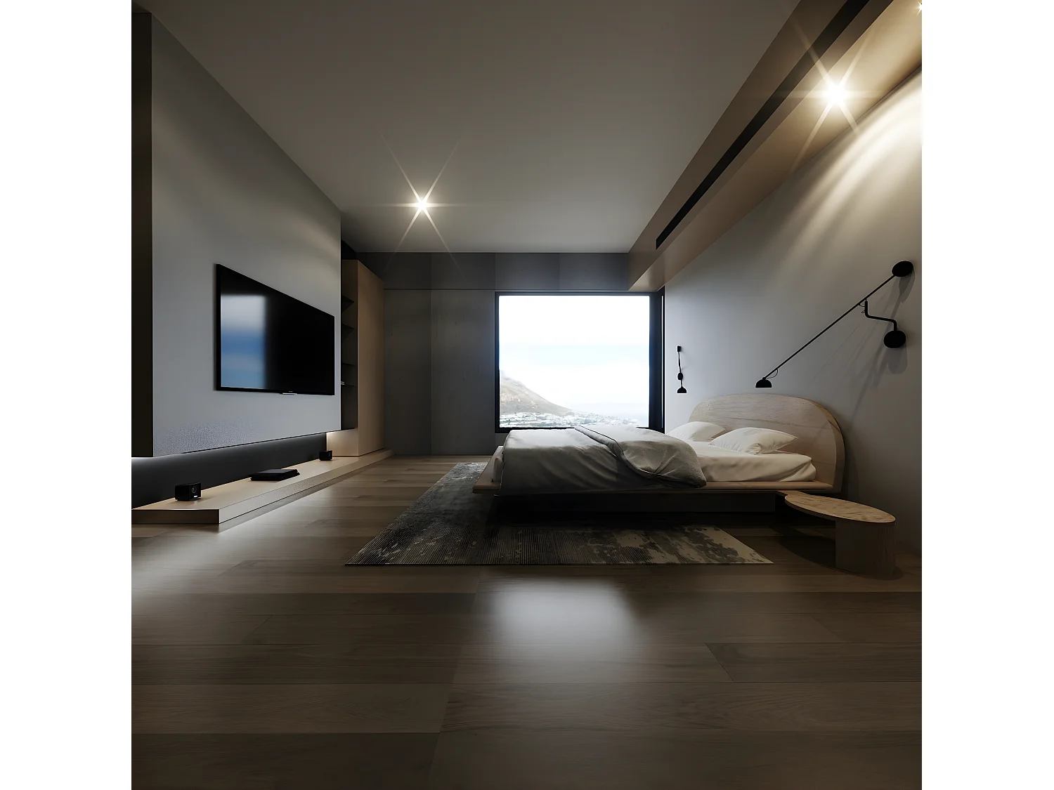 Bed SPACE 180x200 cm Massief eikenhout