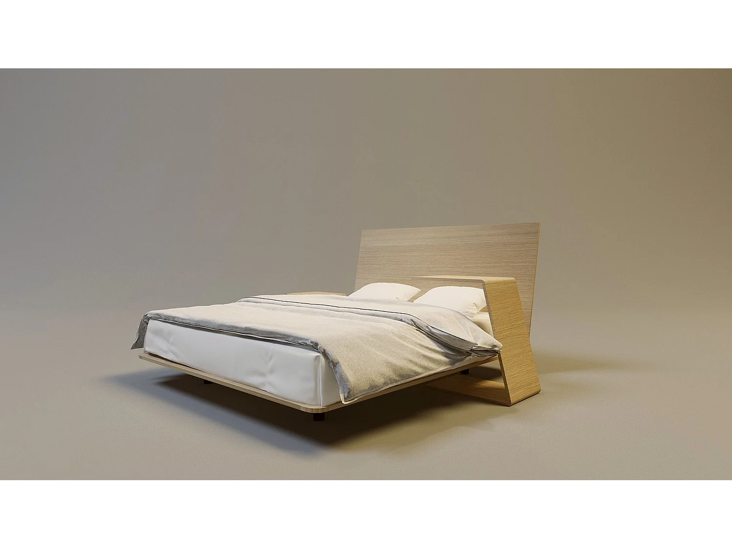 Bed VUELO TWO 140x200 cm Massief eikenhout