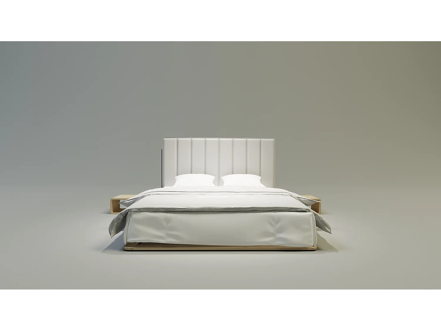 Bed UNIKO 160x200 cm Gecapitonneerd - Massief eikenhout