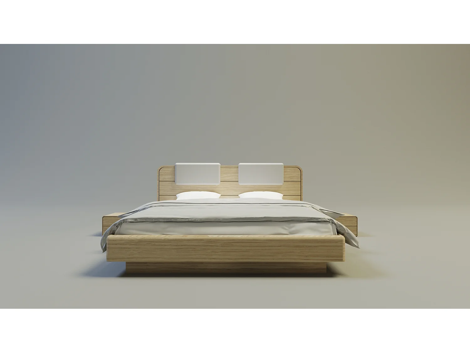 Bed SENSE 160x200 cm Gecapitonneerd - Massief eikenhout