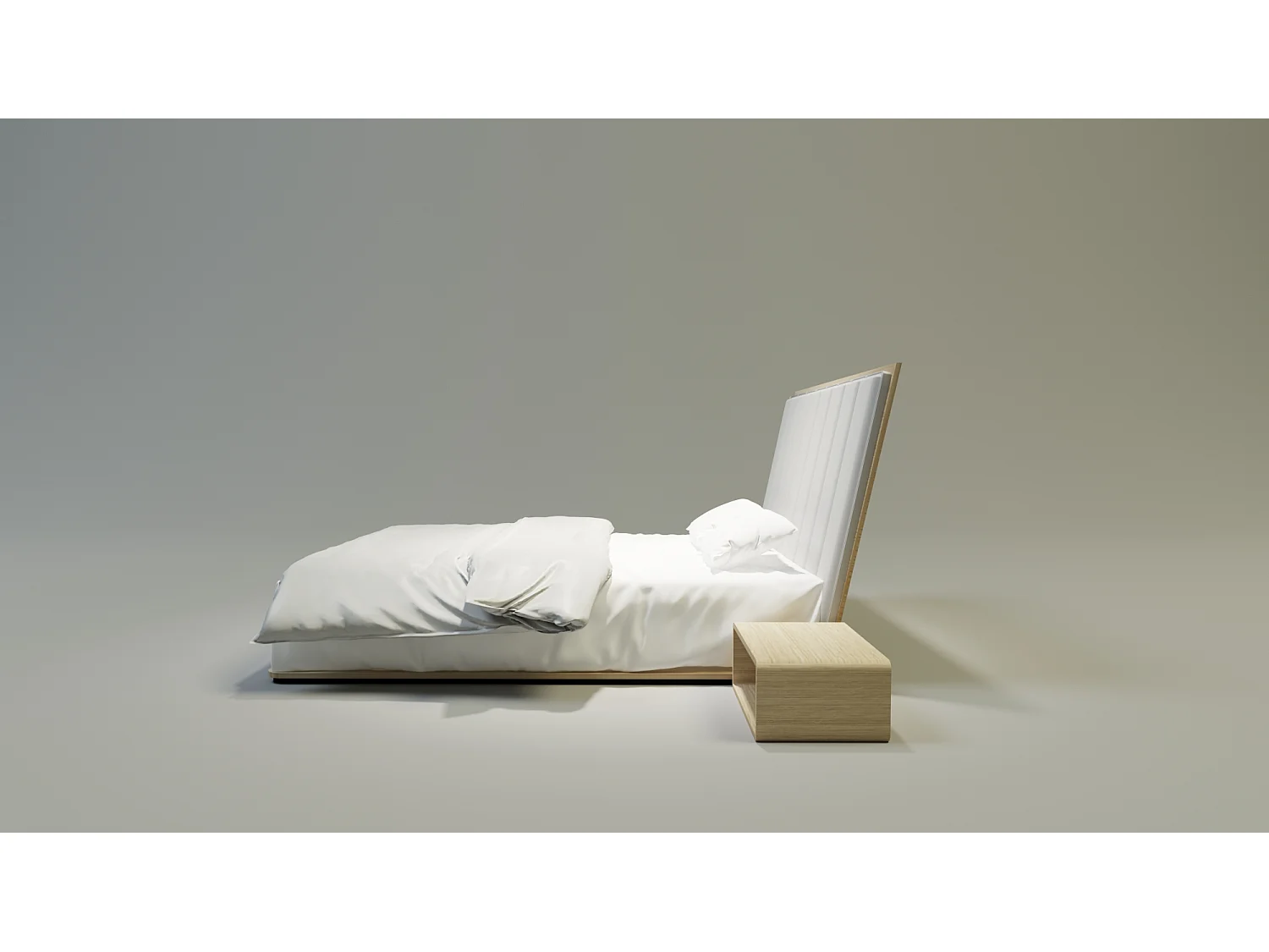 Bett UNIKO TWO 160x200 cm Gepolstert - Massivholz Eiche