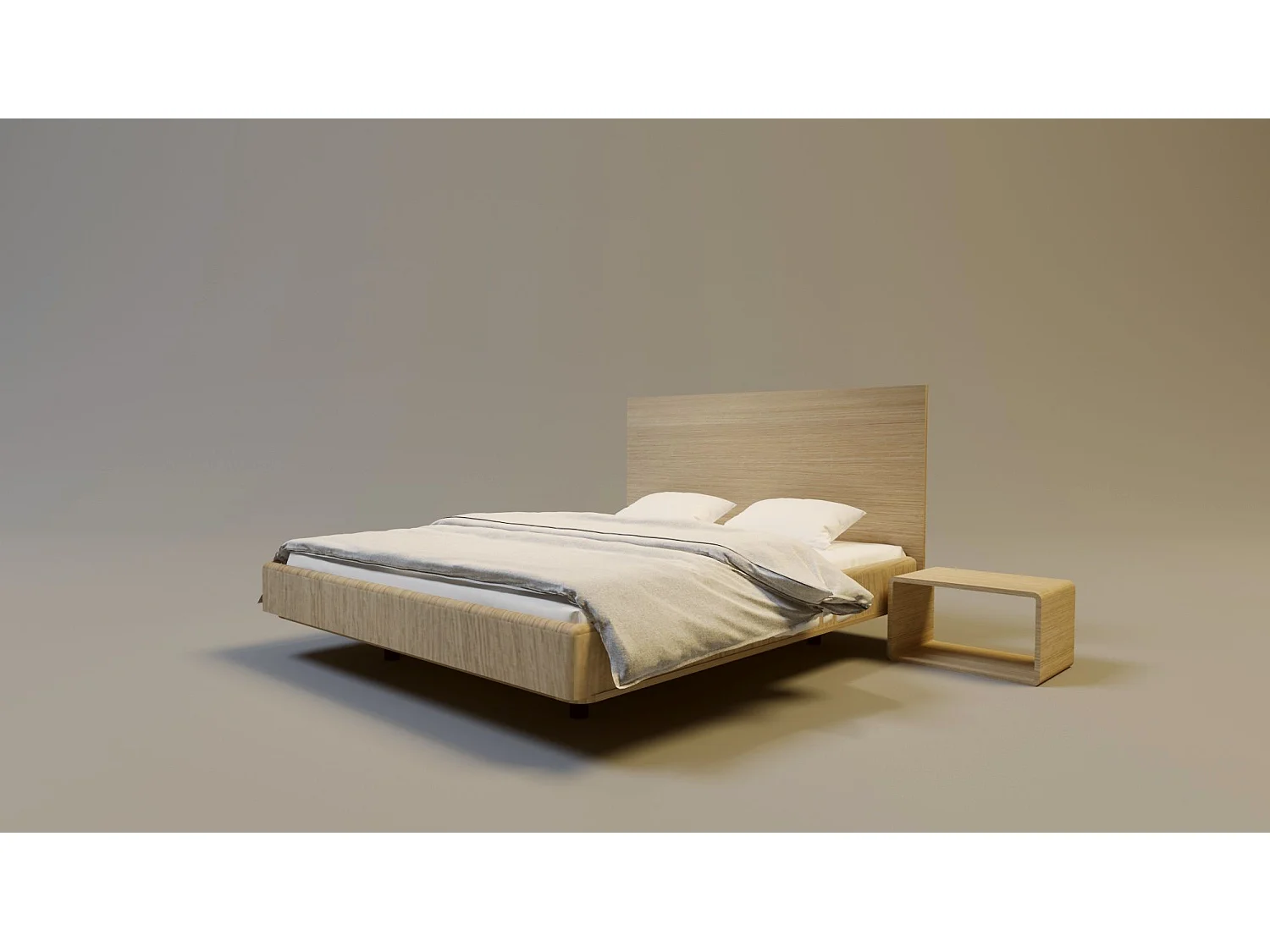Cama Doble SONAR FIVE 140x200 cm madera de roble macizo