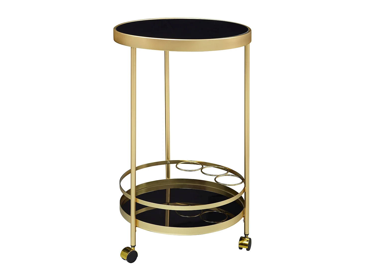 Carrello portavivande gold tavolino su ruote Carrello portavivande rotondo Ø 45 cm