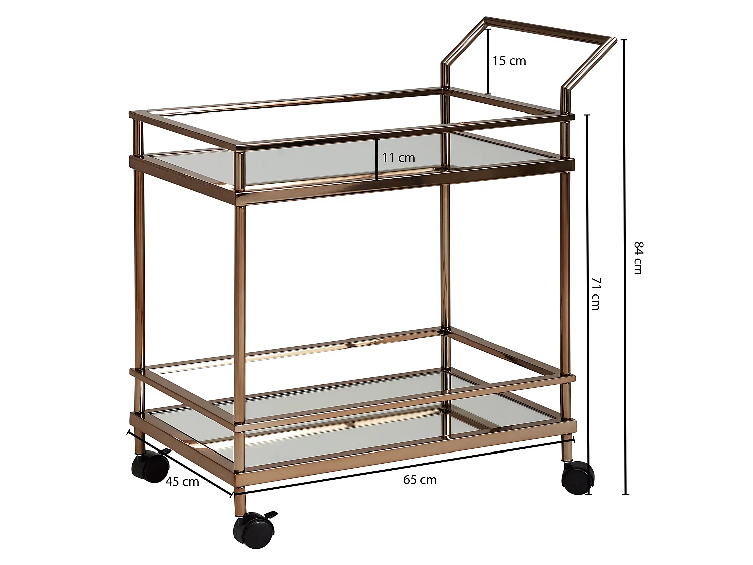 carrello portavivande oro tavolino ruote carrello cucina pranzo carrello tè in vetro