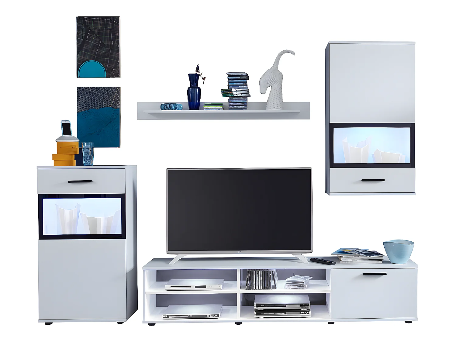 Swala Regal Aufstellung, weiss, schwarz.