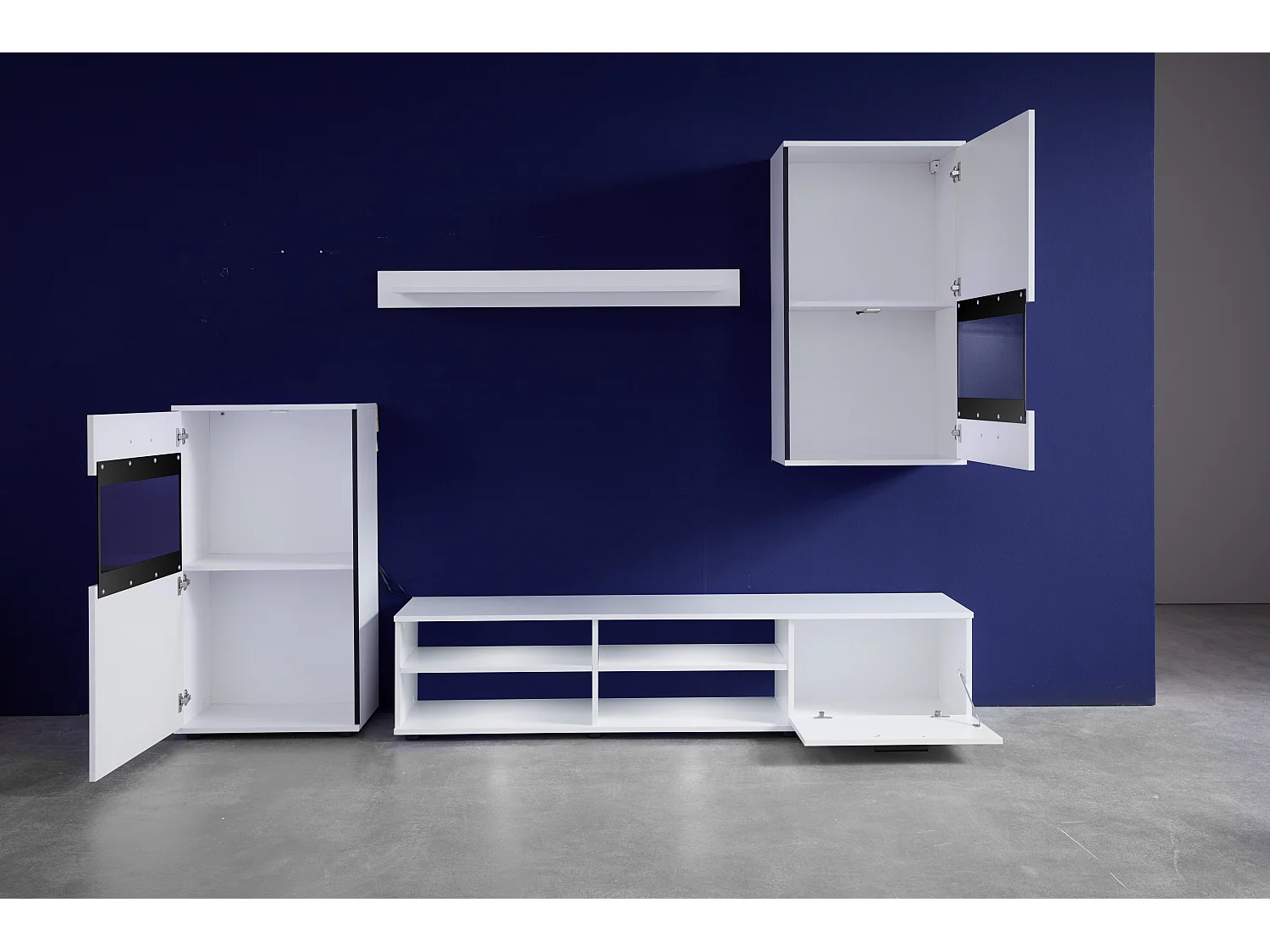 Swala Regal Aufstellung, weiss, schwarz.