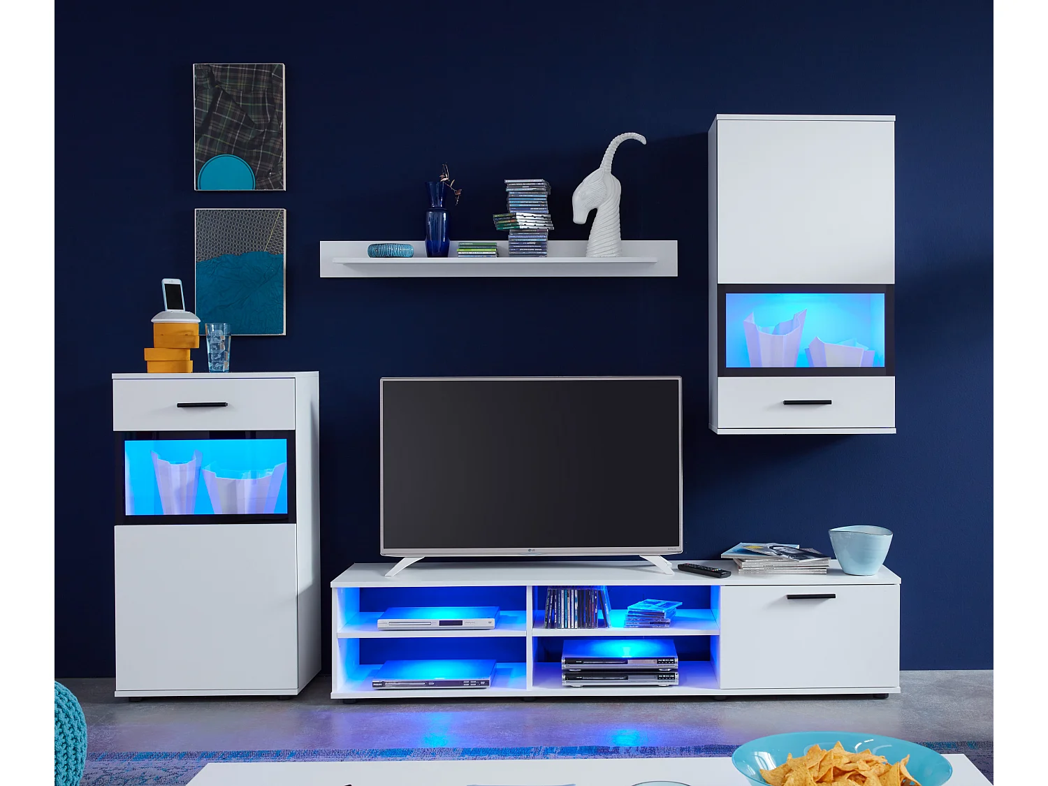 Swala Regal Aufstellung, weiss, schwarz.