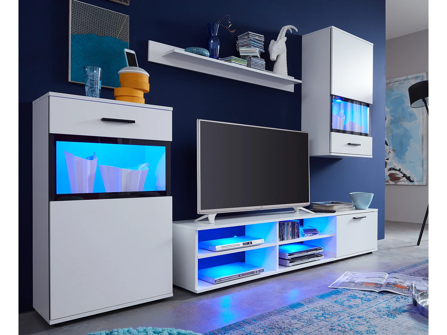 Swala Regal Aufstellung, weiss, schwarz.