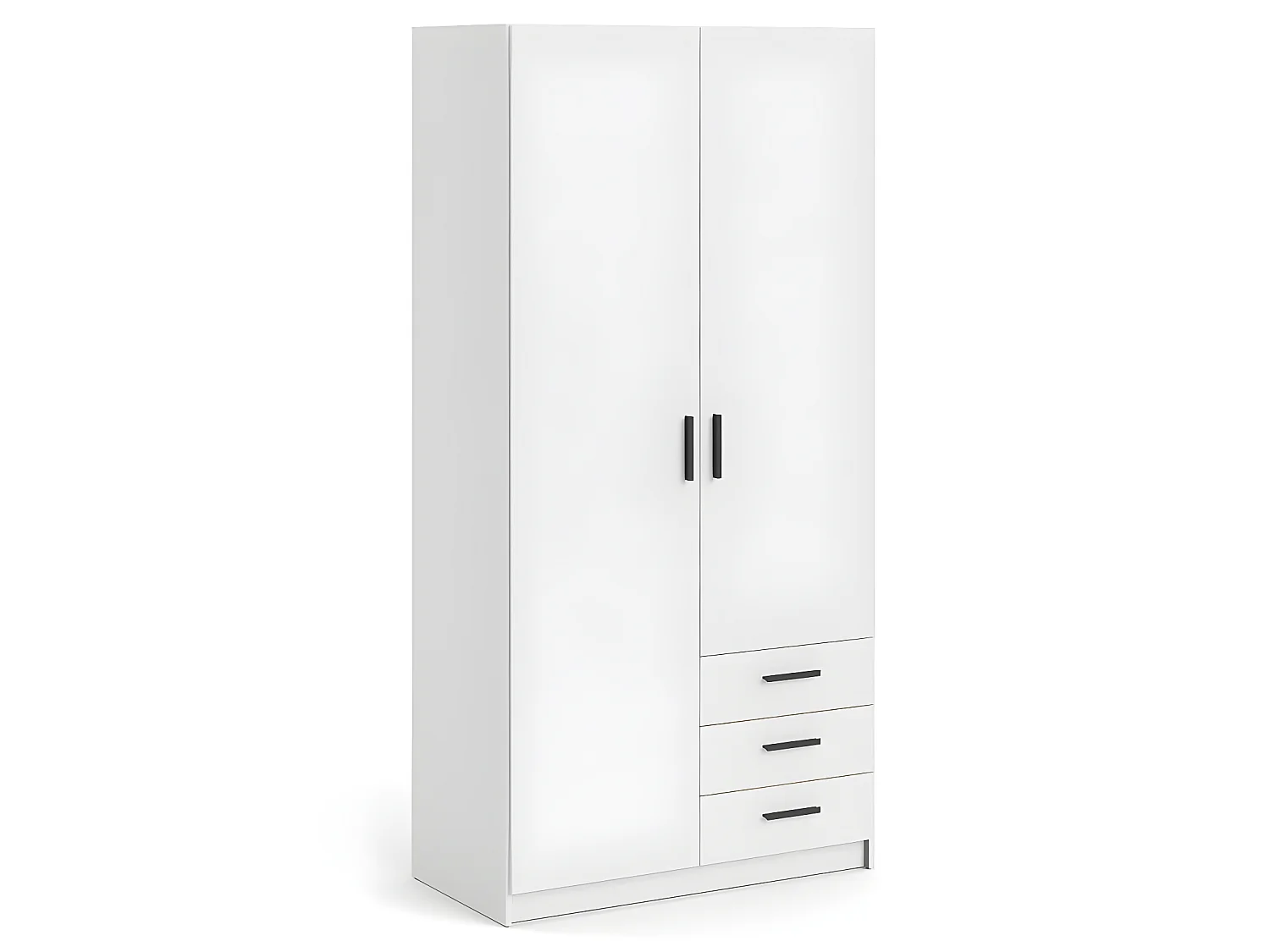 Spell Armoire 2 portes et 3 tiroirs, blanc.