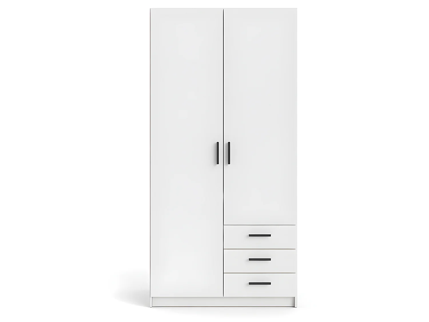 Spell Armoire 2 portes et 3 tiroirs, blanc.