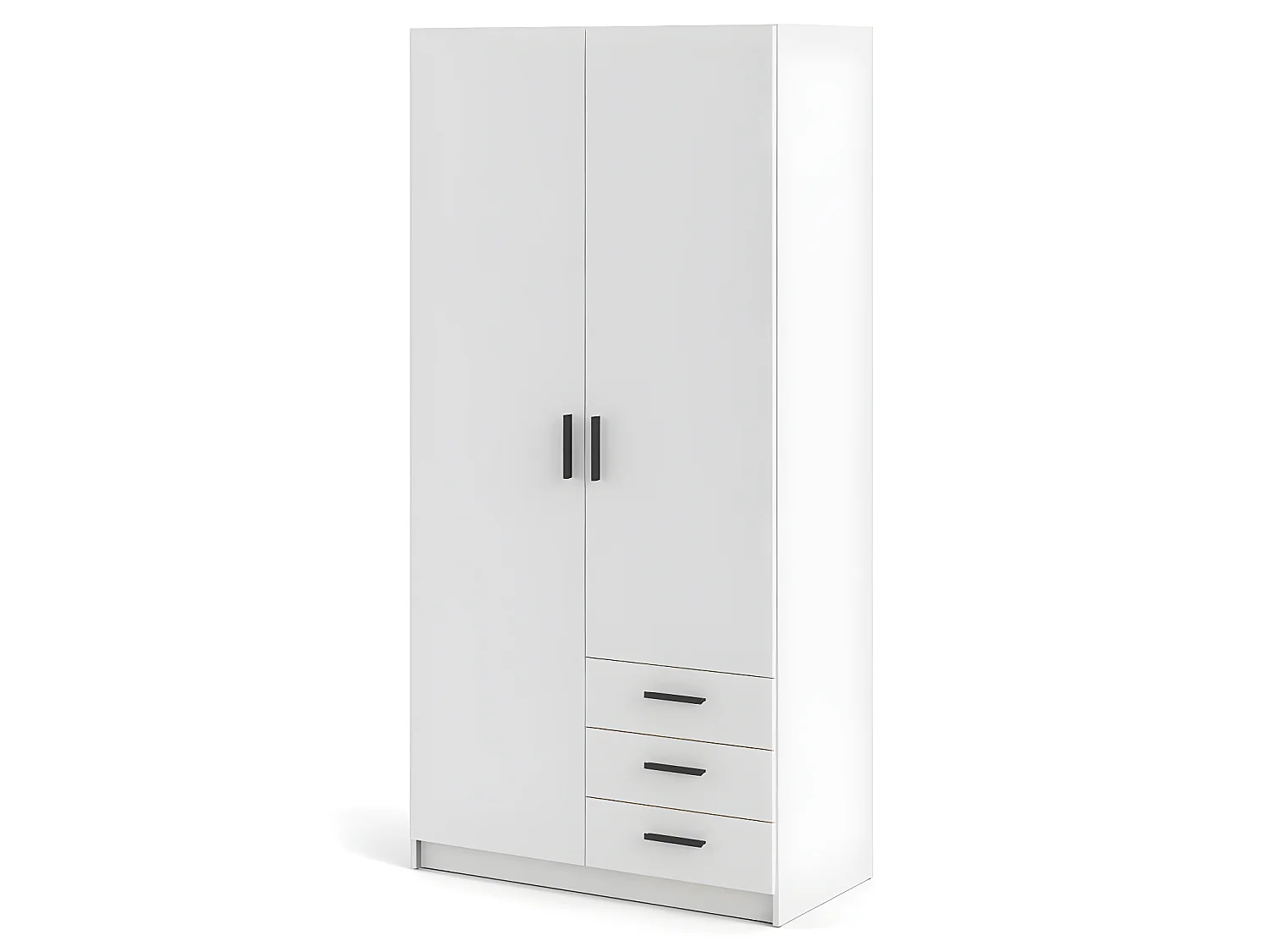 Spell Armoire 2 portes et 3 tiroirs, blanc.