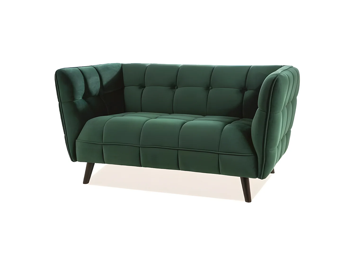 Canapé design 2 places en velours 145 x 60 x 78 cm - Vert