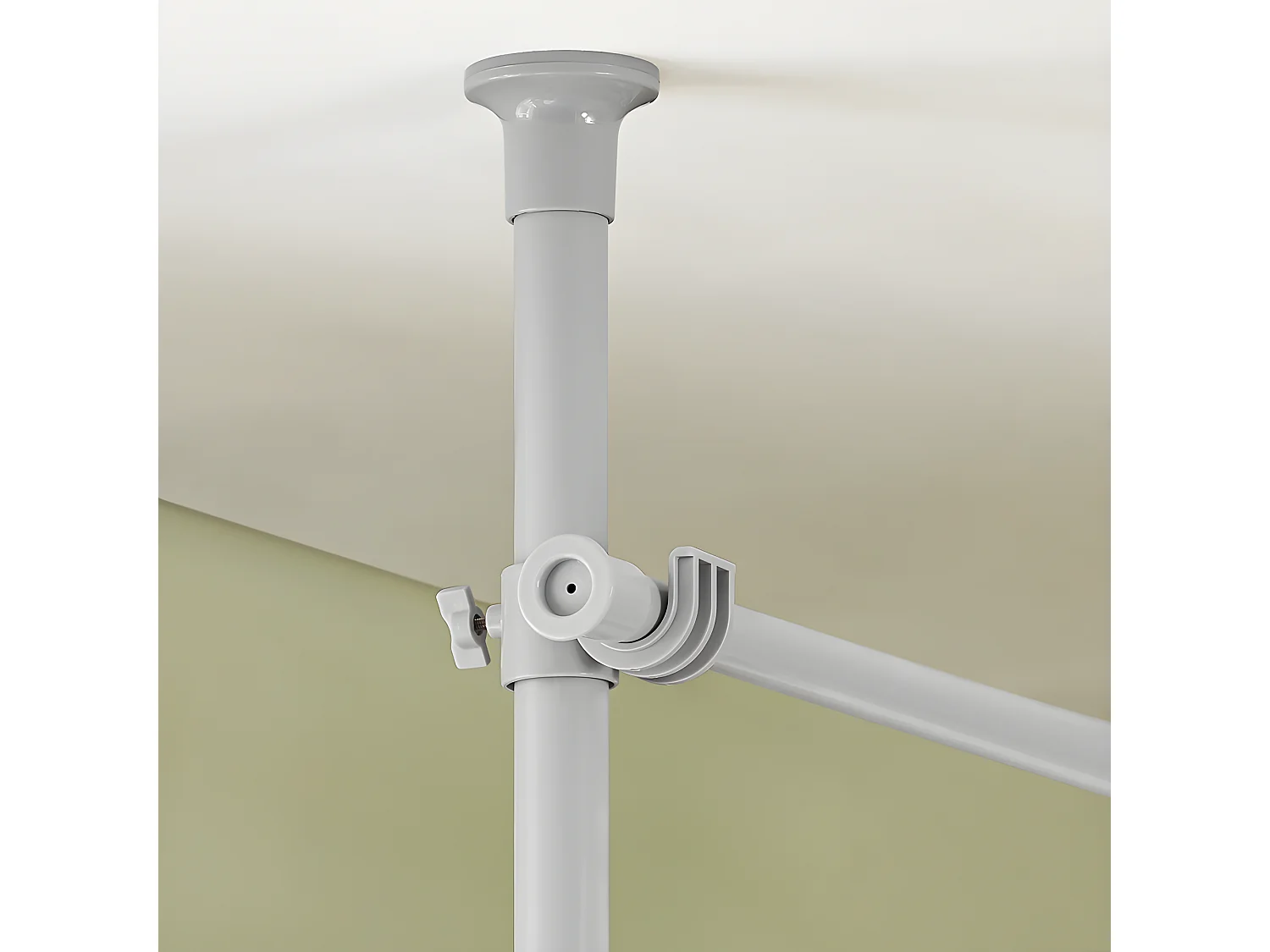 SoBuy Telescoopgarderobe Herkule-systeem, 2 kledingrekstangen breedte (62-113 cm) x hoogte (108-285 cm), FRG109-HG