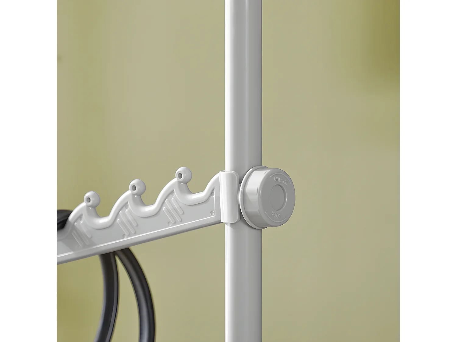 SoBuy Telescoopgarderobe Herkule-systeem, 2 kledingrekstangen breedte (62-113 cm) x hoogte (108-285 cm), FRG109-HG