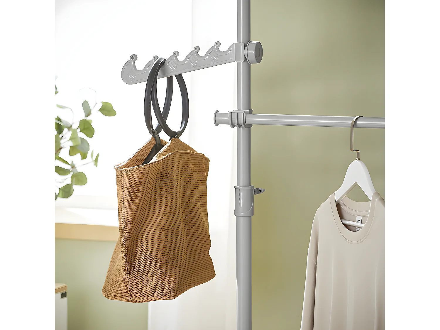 SoBuy Cabina armadio in metallo 122x27x270cm FRG109-HG