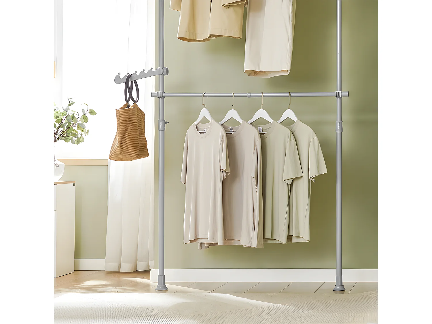 SoBuy Cabina armadio in metallo 122x27x270cm FRG109-HG