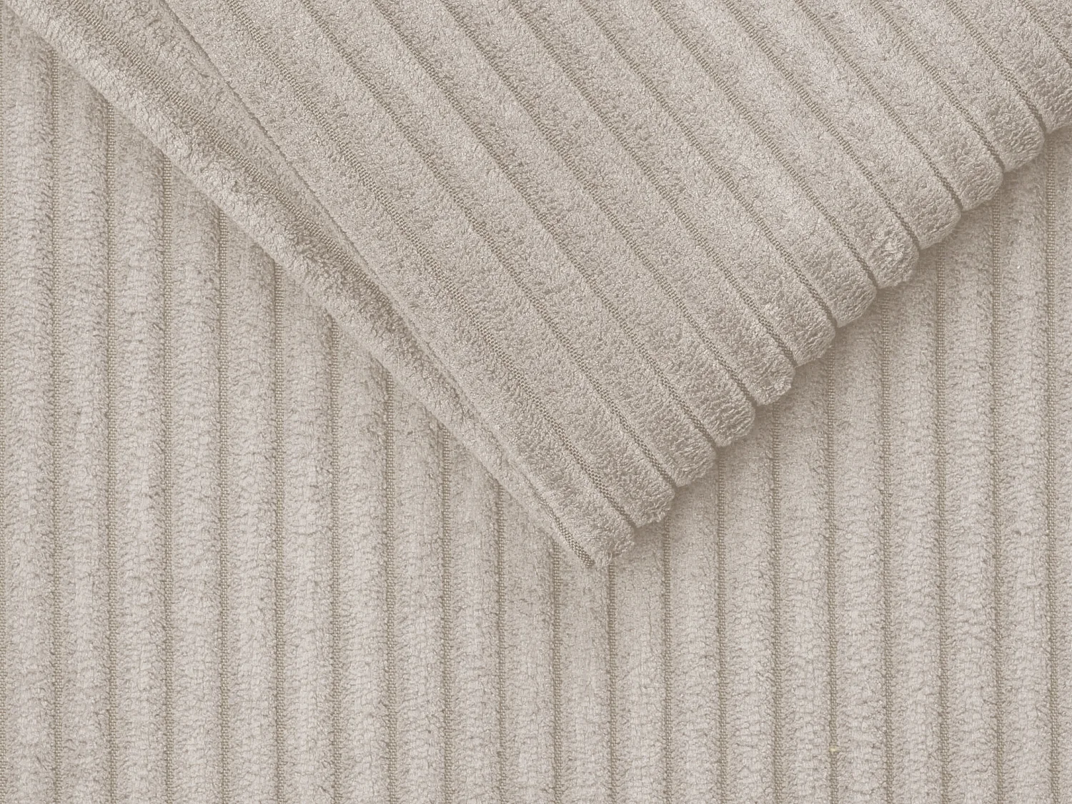 Divano letto 4 posti a ribalta Letto con doghe larghe 160 cm Materasso 22 cm in Velluto coste Beige - VIZIR