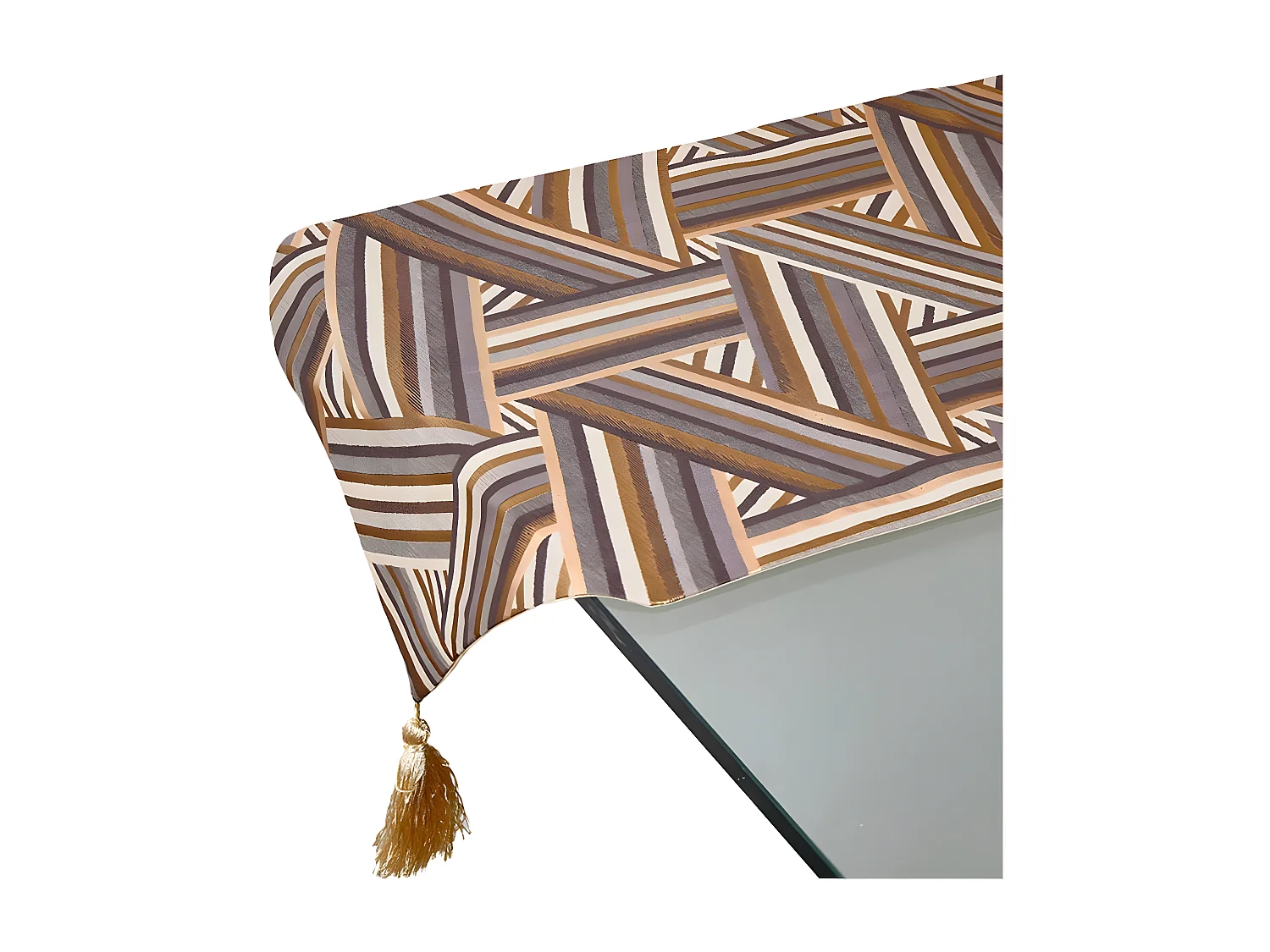 Camino mesa 30*180 tono marron dorado entrelazado laisa