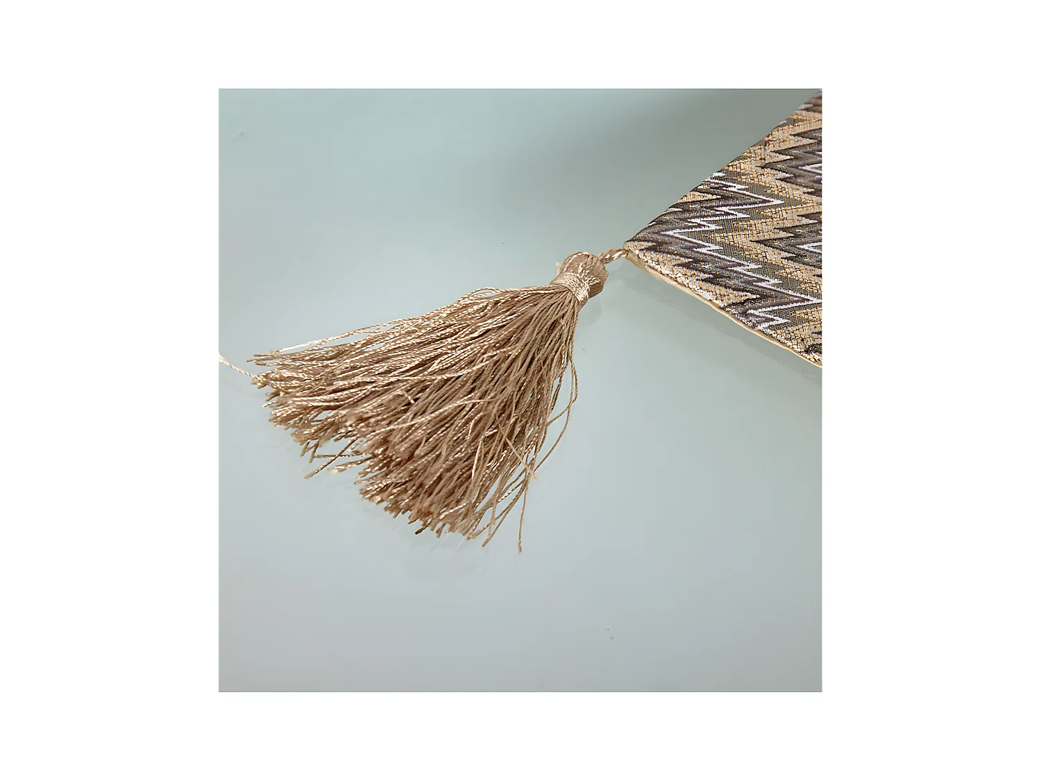 Camino mesa 30*180 tonos marrones dorados zigzag mika