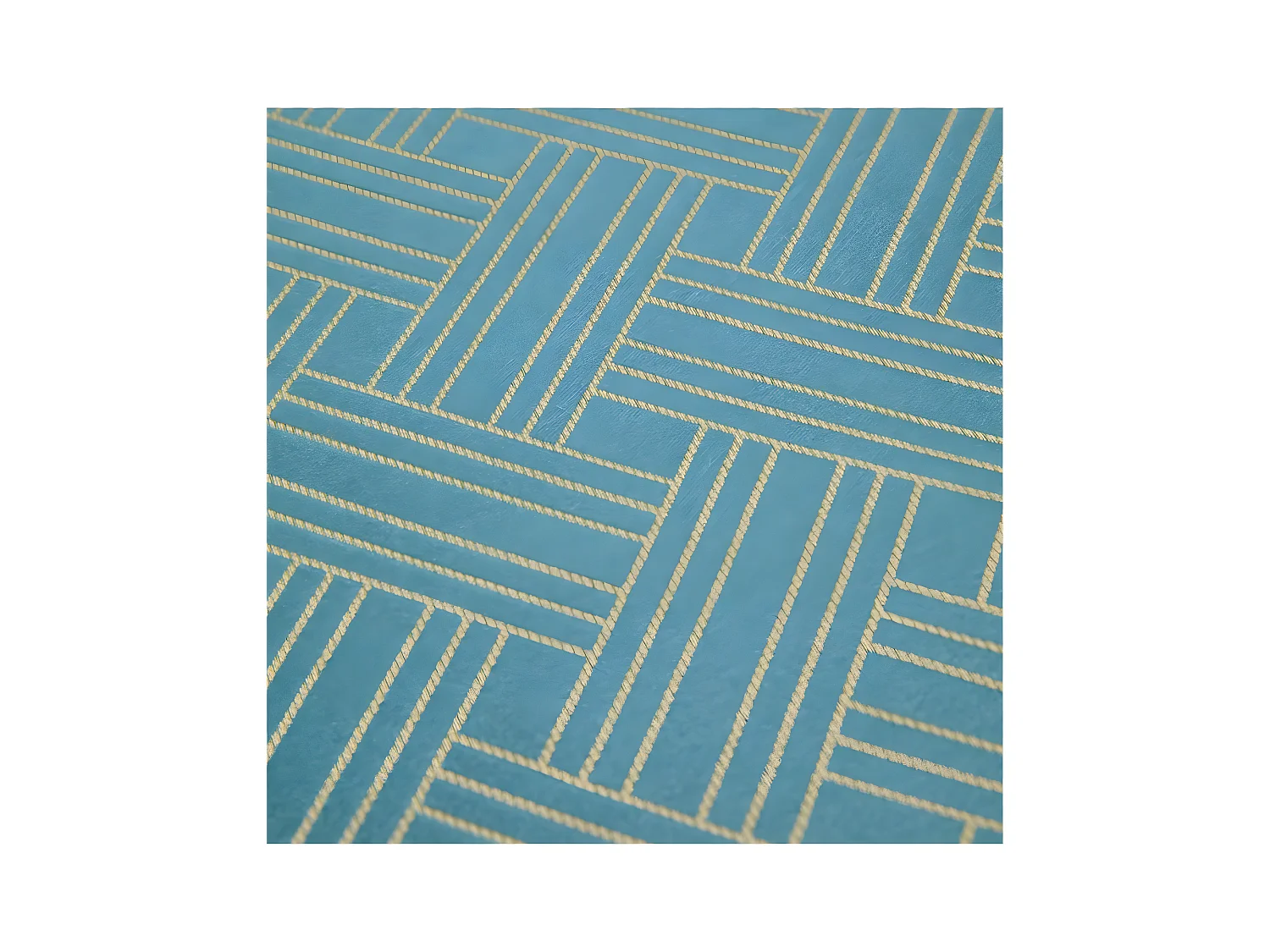 Camino mesa 30*180 azul fondo beige entrelazado ire