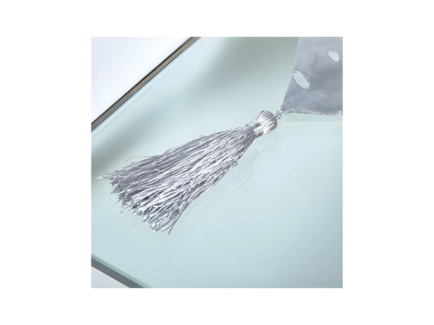 Camino 30*180 gris print plateado geneve