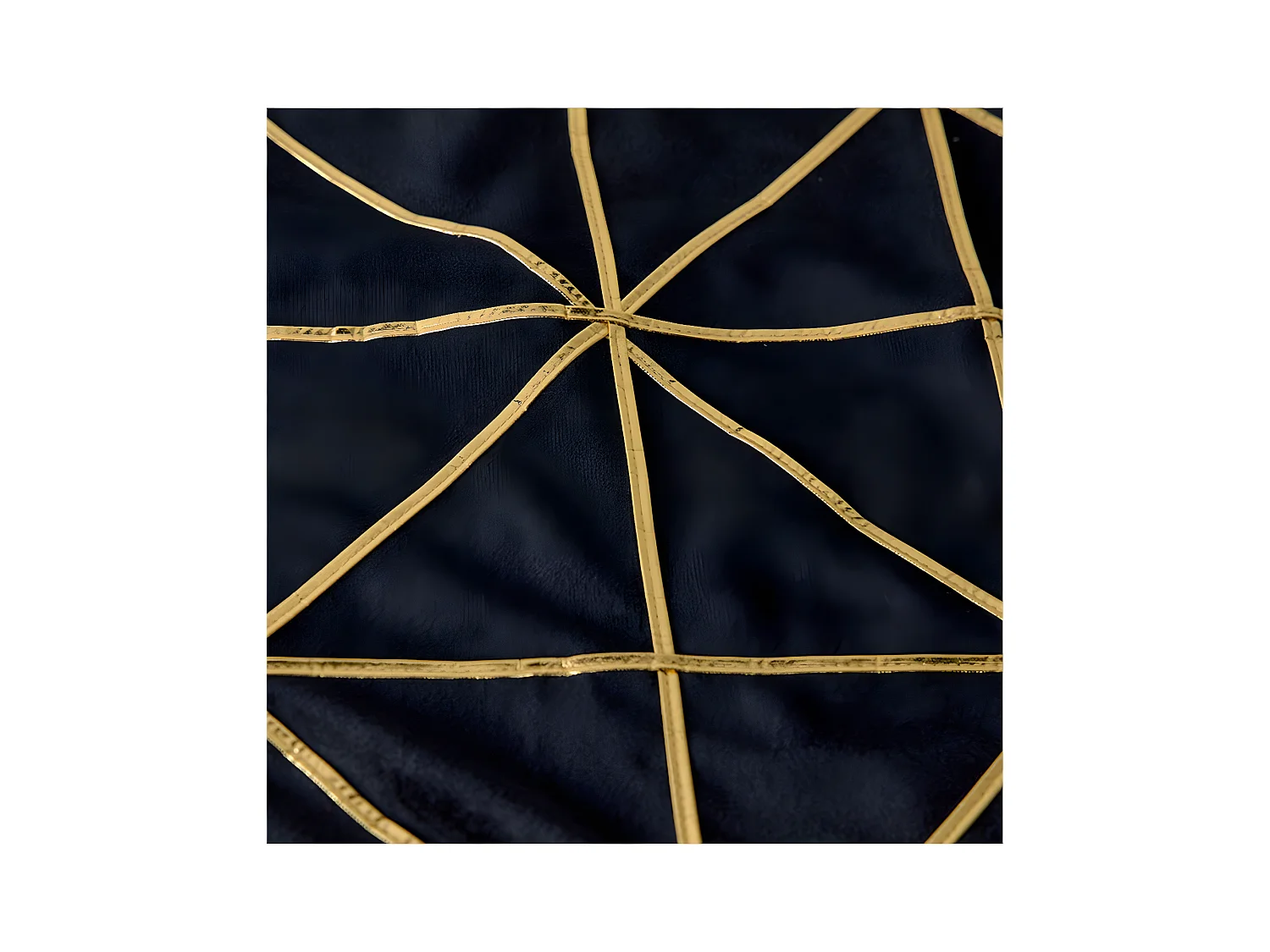 Camino negro 30*180 triangulos tira dorada terciopelo fanny