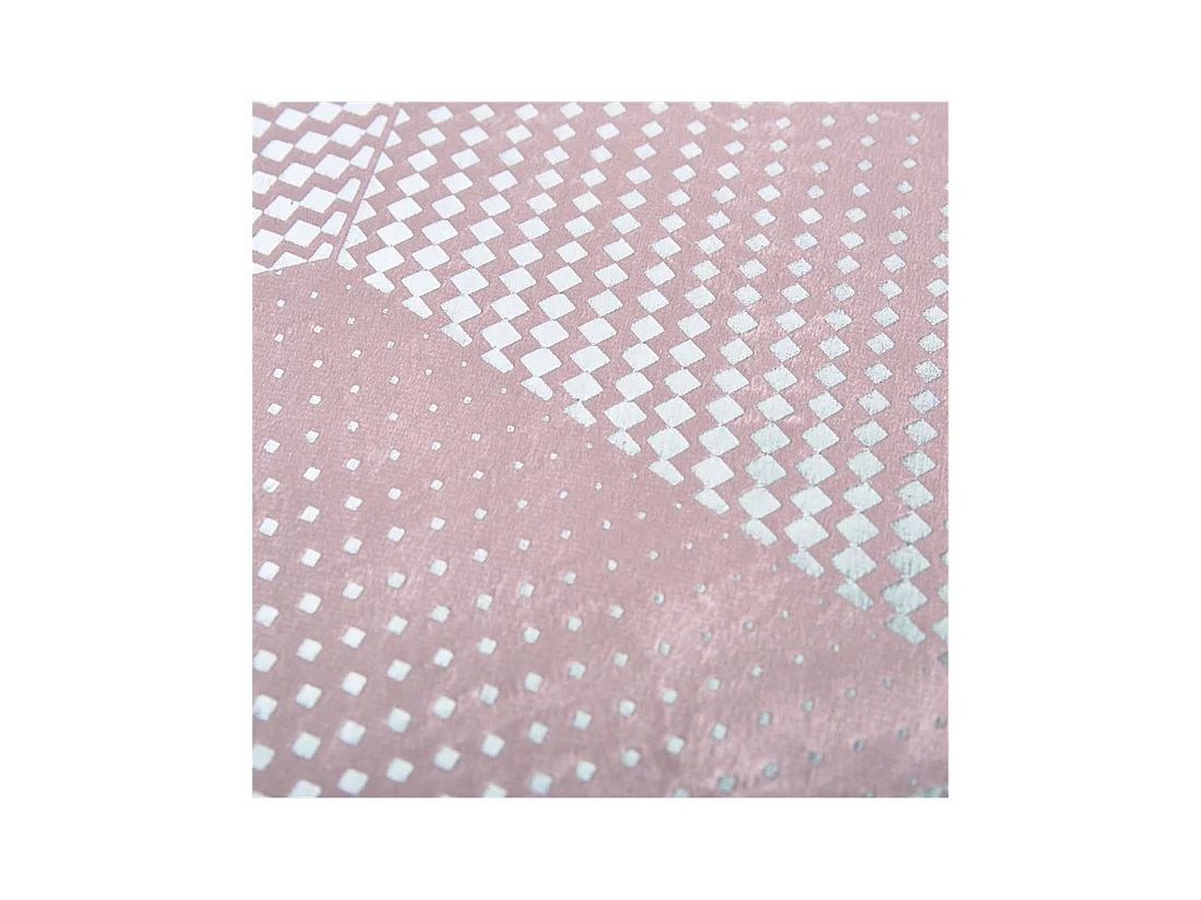 Camino 33*180 rosa print geometrico plateado bijou