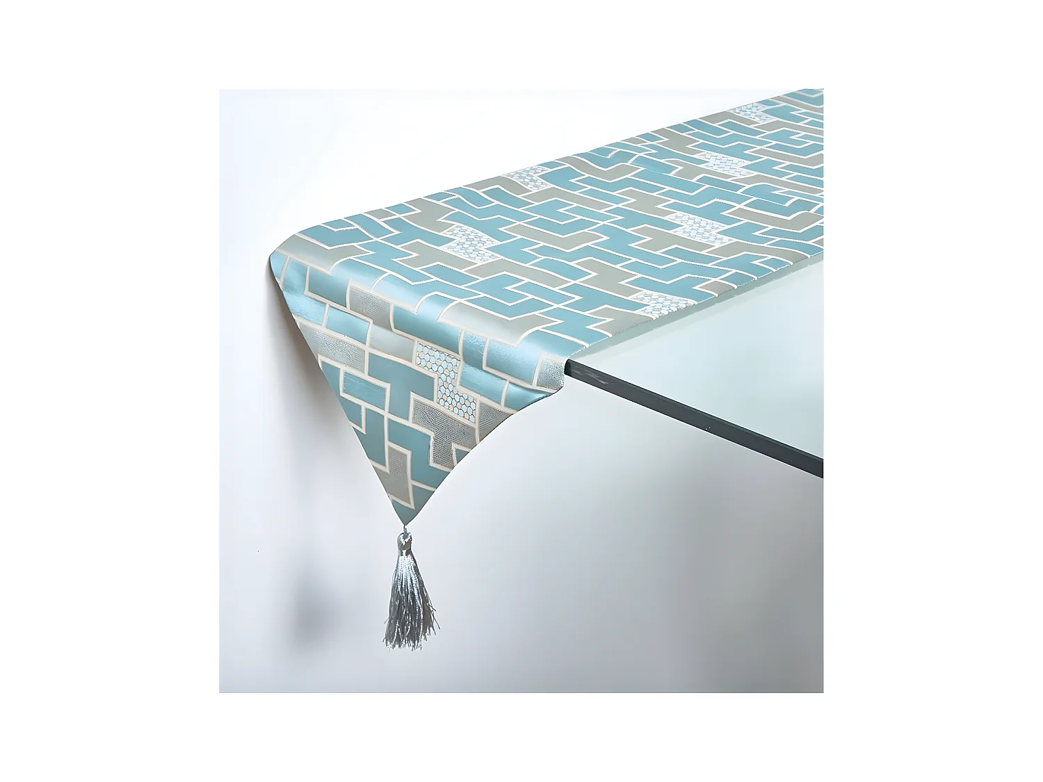 Camino 30*180 azul rectangulos joelene