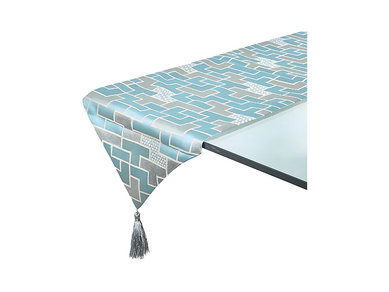 Camino 30*180 azul rectangulos joelene