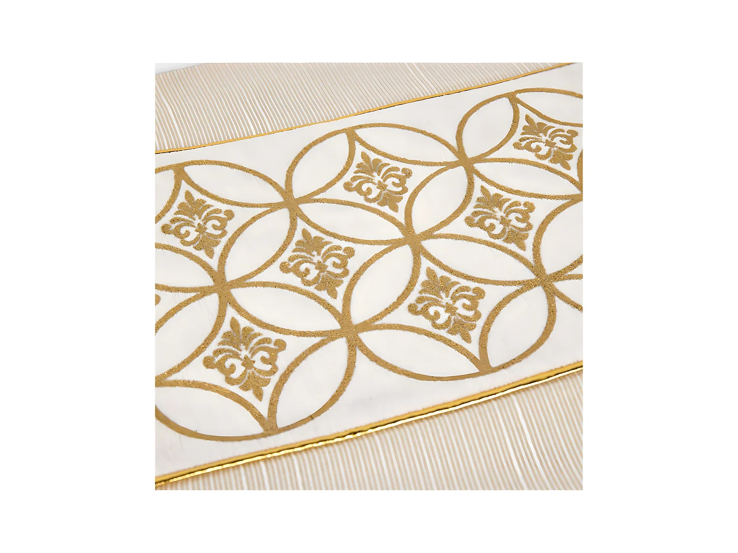 Camino mesa 30*180 beige banda beige dorado circulo iris