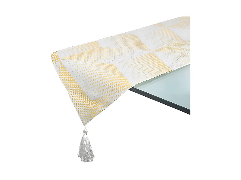 Camino 33*180 beige print geometrico dorado bijou