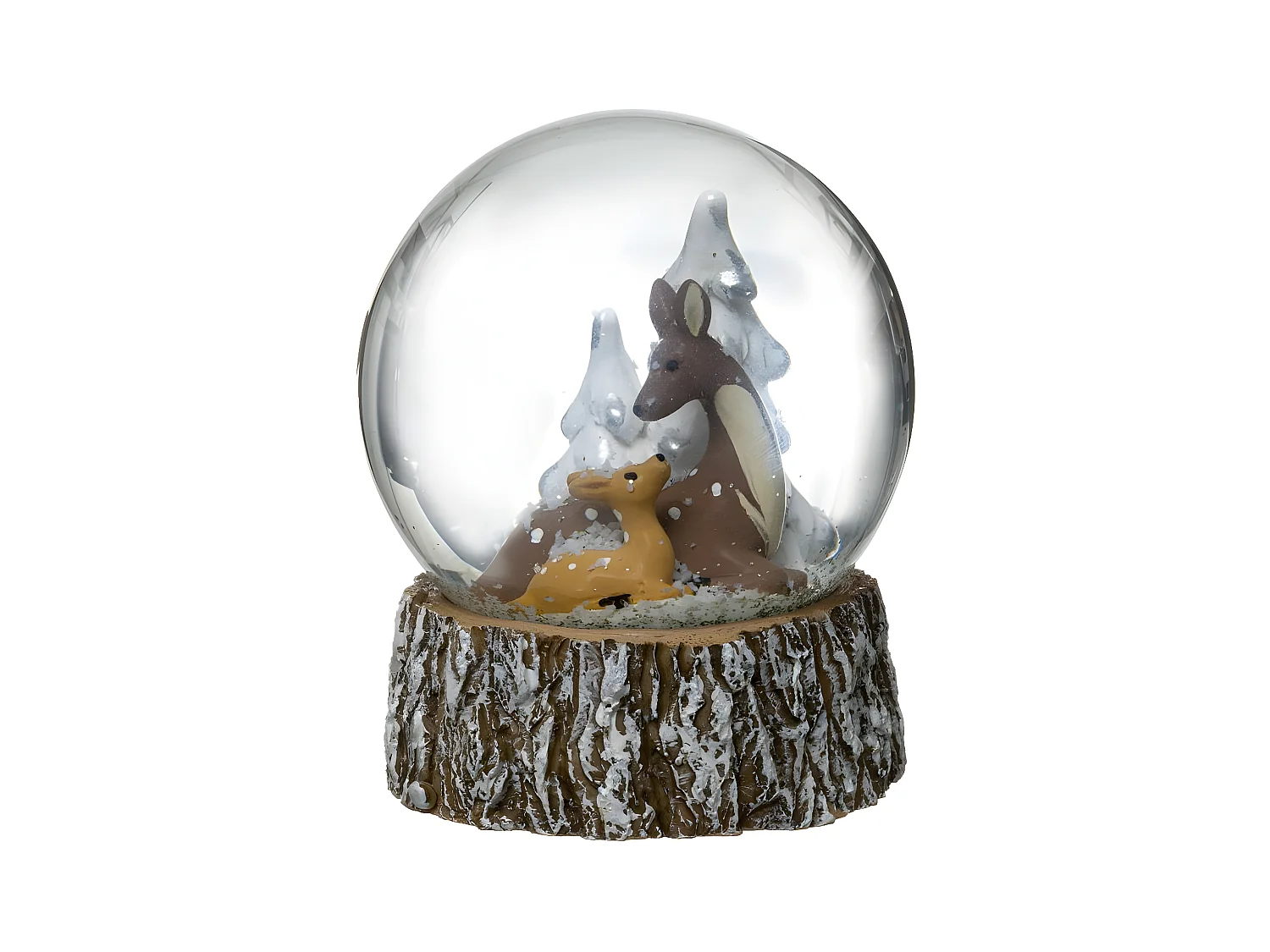 Boule à Neige Déco "Glacé" 9cm Naturel