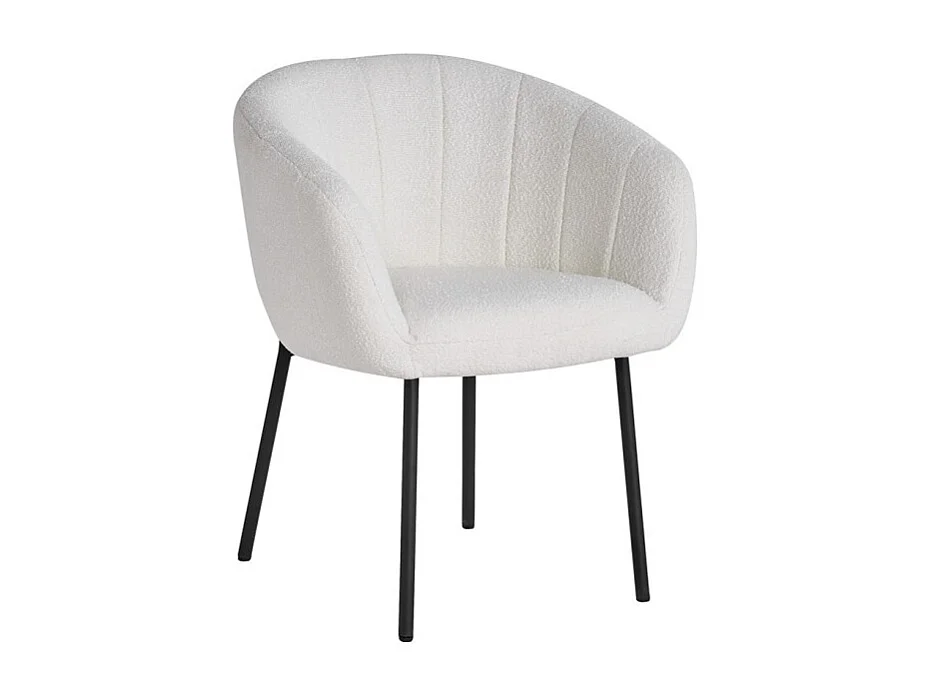 Silla SEVILLE Tela rizada blanca, dimensiones H79 x L57 x P62, ideal para tu cocina o comedor.
