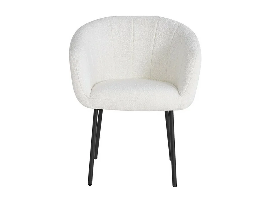 Silla SEVILLE Tela rizada blanca, dimensiones H79 x L57 x P62, ideal para tu cocina o comedor.