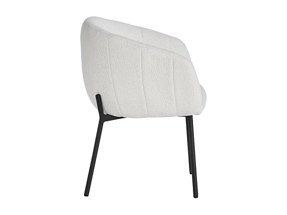 Silla SEVILLE Tela rizada blanca, dimensiones H79 x L57 x P62, ideal para tu cocina o comedor.
