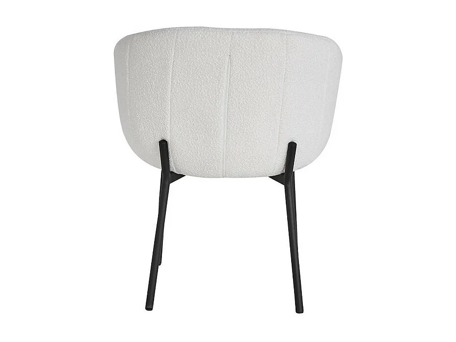 Silla SEVILLE Tela rizada blanca, dimensiones H79 x L57 x P62, ideal para tu cocina o comedor.
