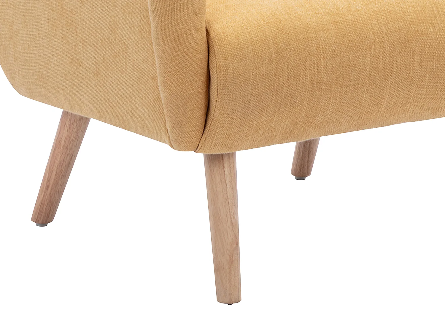 Fauteuil en tissu jaune moutarde MAZARONE