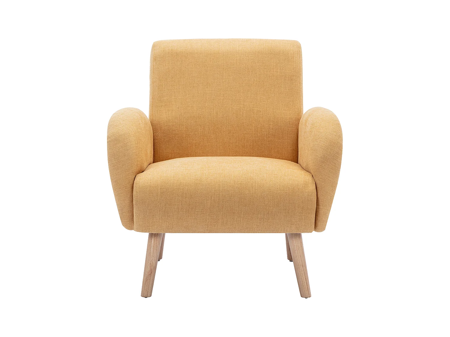 Sillón de tela mostaza MAZARONE