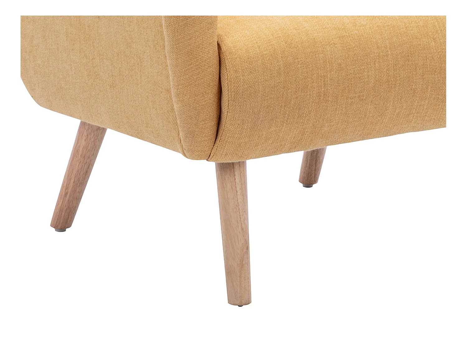 Sillón de tela mostaza MAZARONE