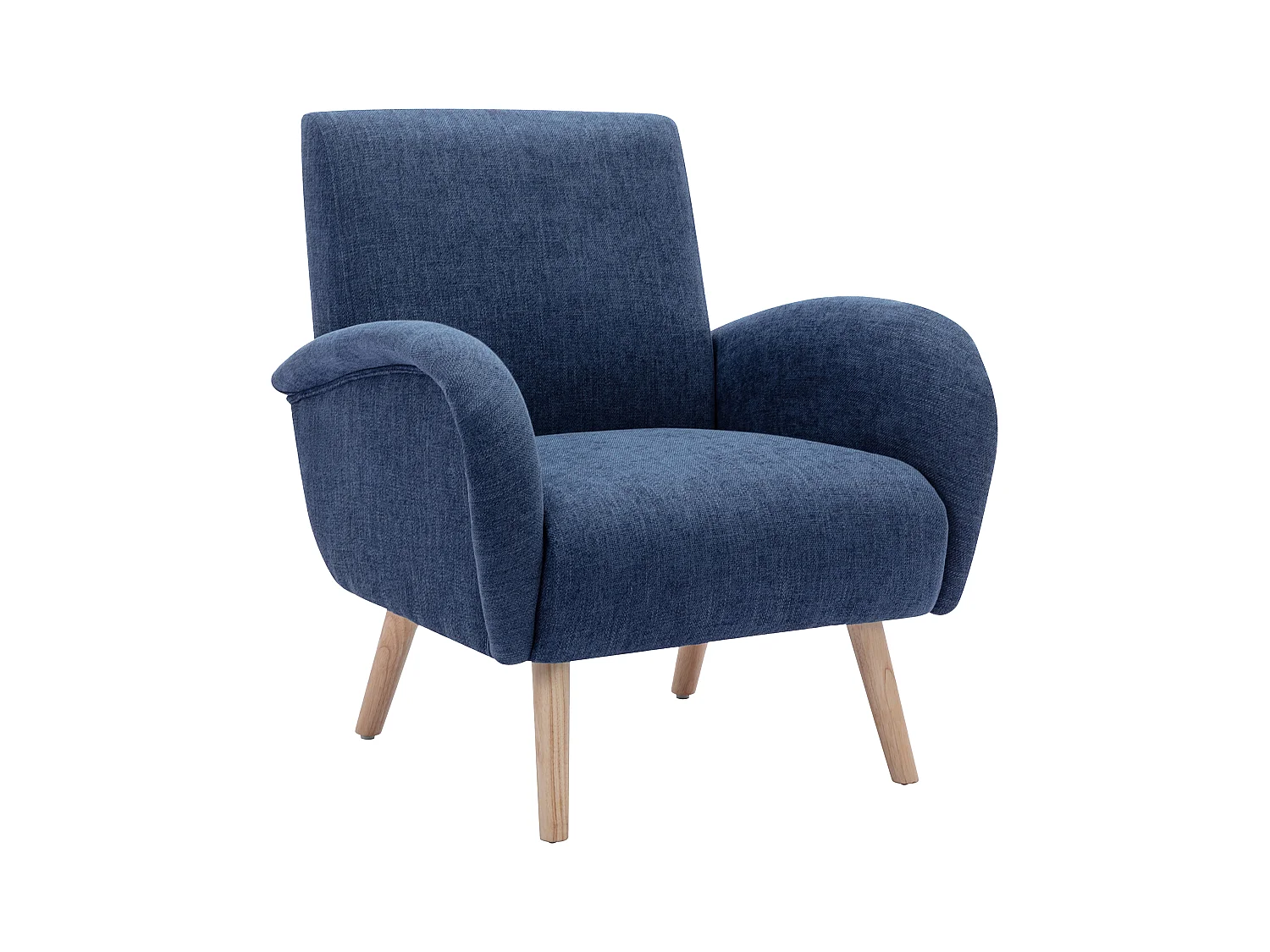 Fauteuil en tissu bleu MAZARONE