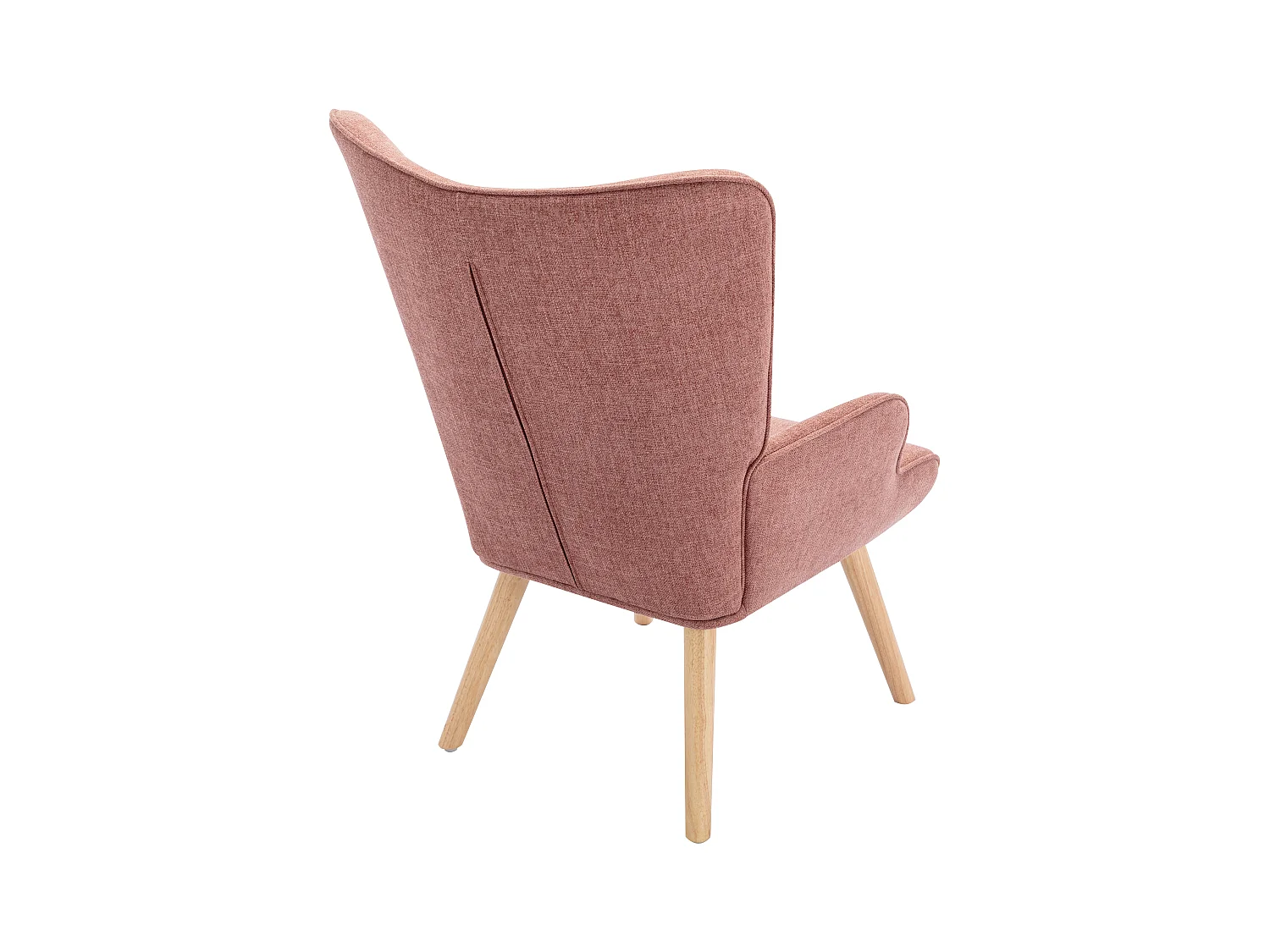 Fauteuil van roze stof VATELY