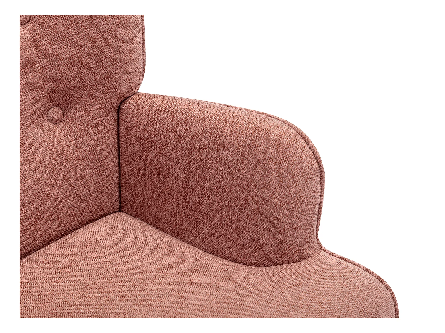 Fauteuil van roze stof VATELY